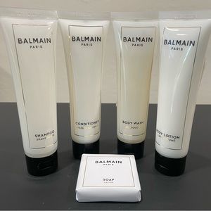 NEW Balmain Paris Travel Set (Shampoo, Conditioner, Body Wash, Lotion, Soap)